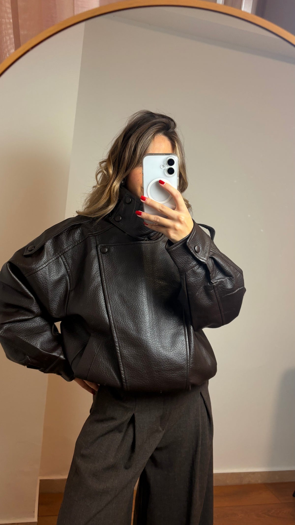 Giacca Oversize Ecopelle