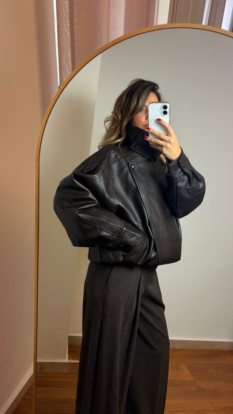Giacca Oversize Ecopelle